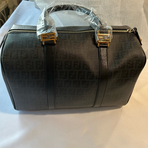 FENDI Baulotto Forever Zucchino brand new rare bag in gray and black top… - Picture 2 of 16